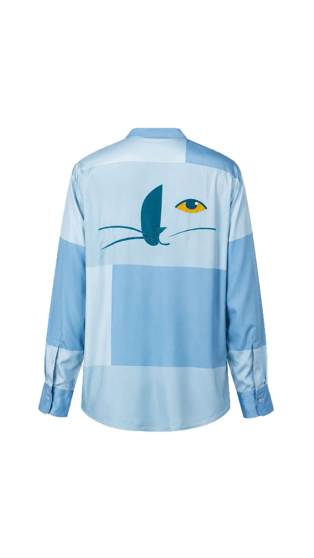 les aristochats Savannah Mao collar unisex shirt in baby blue, back packshot