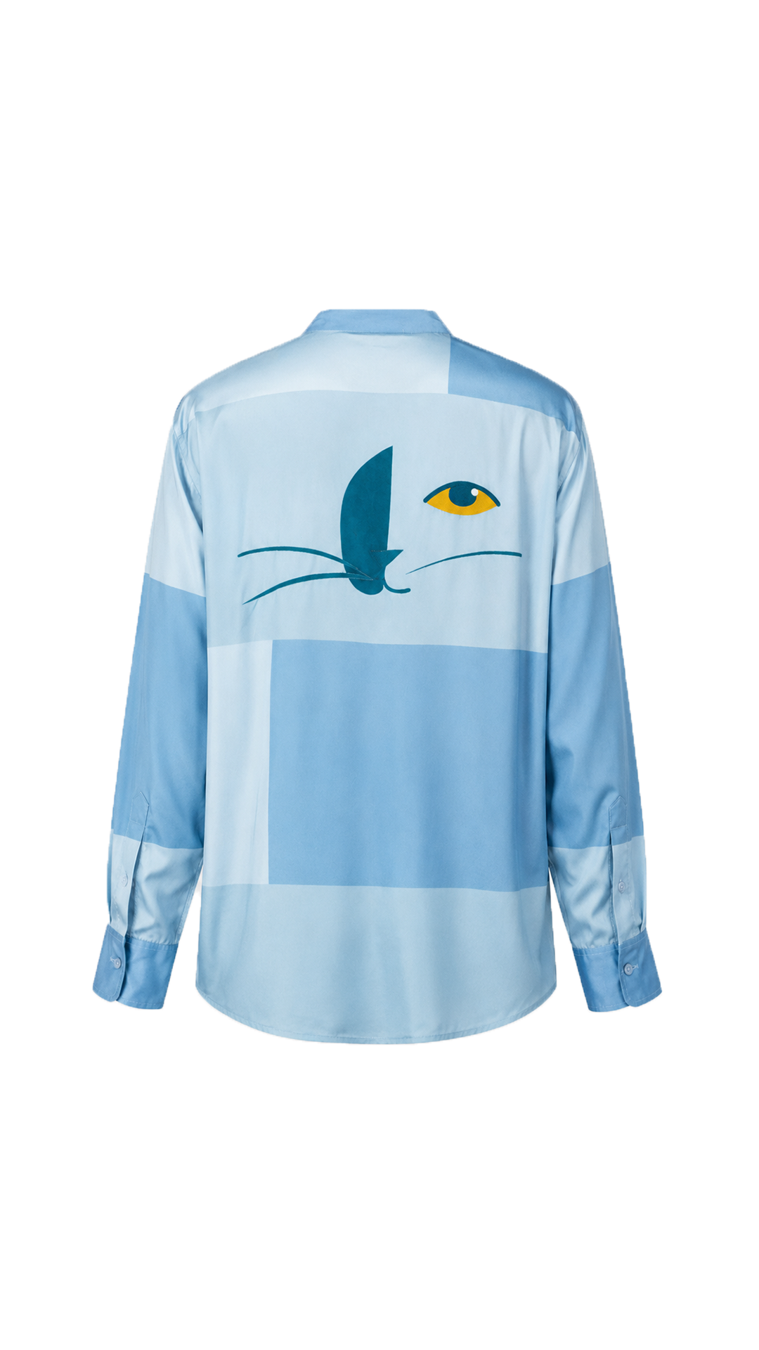 les aristochats Savannah Mao collar unisex shirt in baby blue, back packshot