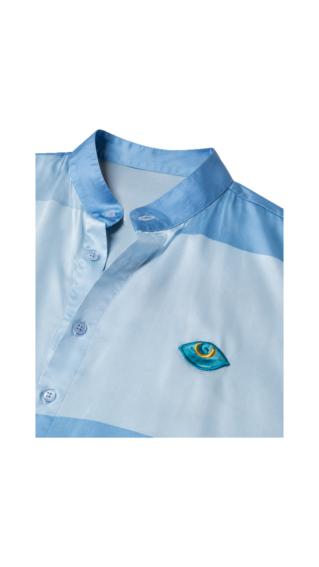 les aristochats Savannah Mao collar unisex shirt in baby blue, close-up packshot