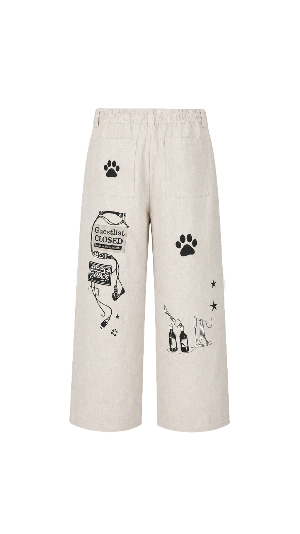 les aristochats Serengeti unisex pants in natural color, back packshot