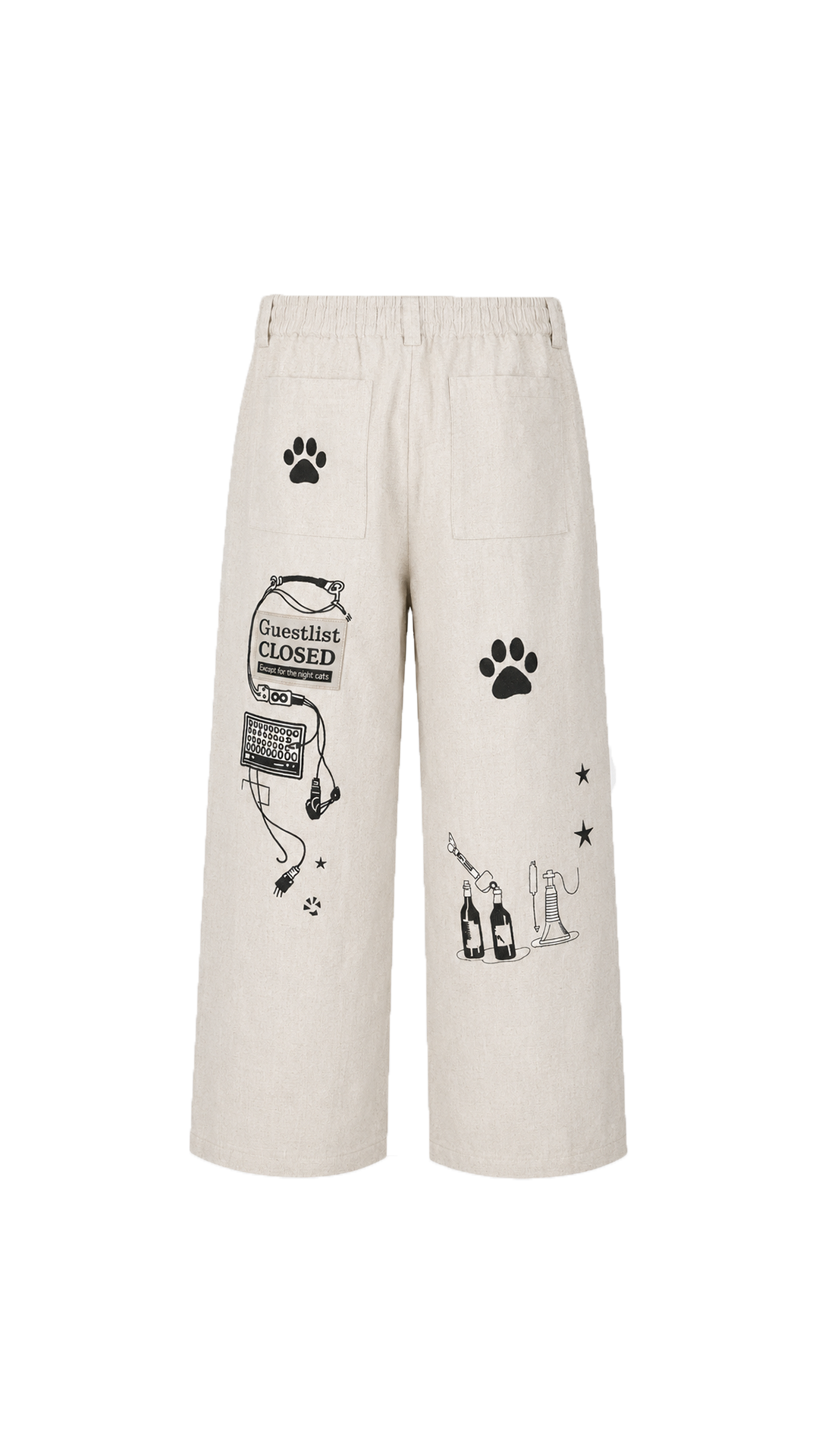 les aristochats Serengeti unisex pants in natural color, back packshot