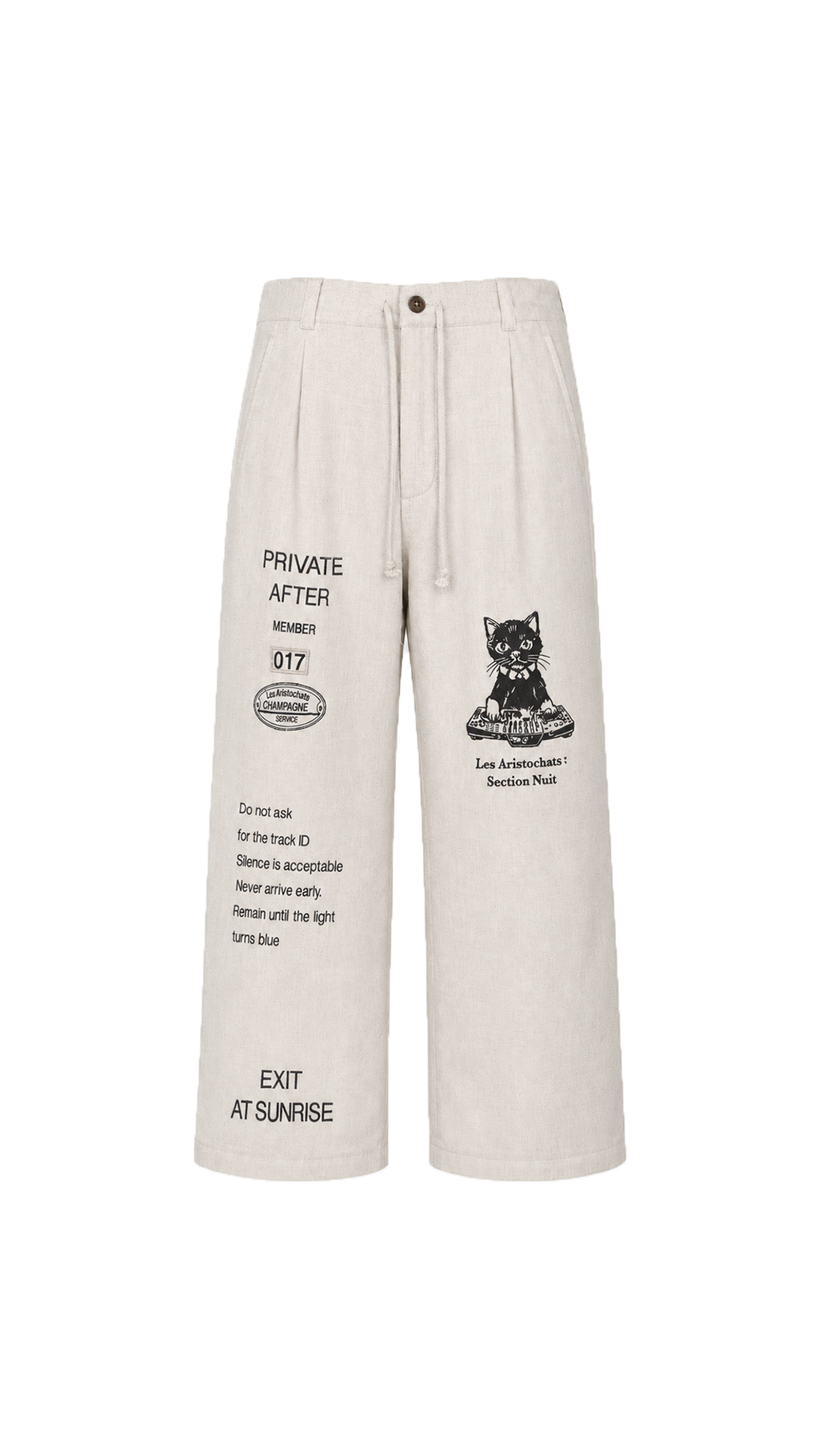 les aristochats Serengeti unisex pants in natural color, front packshot