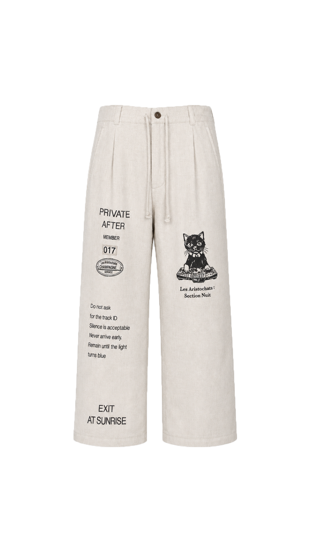 les aristochats Serengeti unisex pants in natural color, front packshot