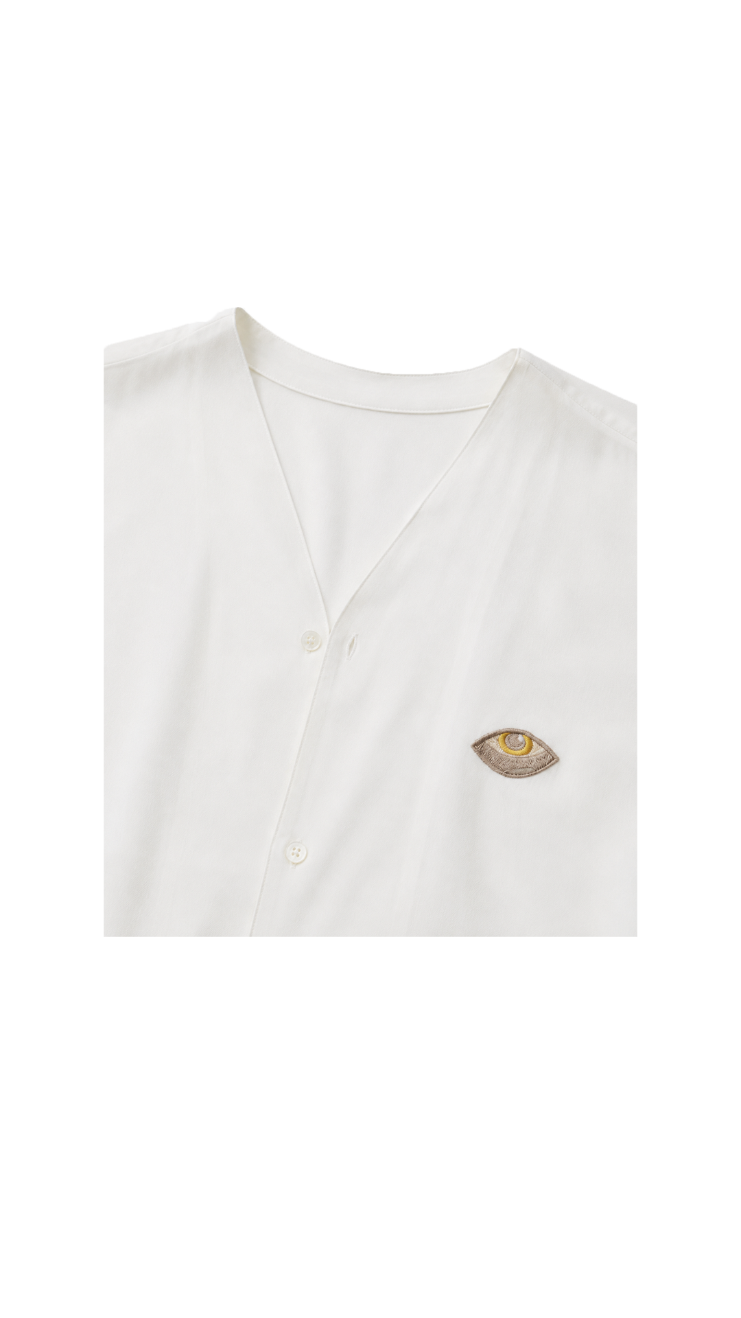 les aristochats Serengeti collarless unisex shirt in cream, close-up packshot