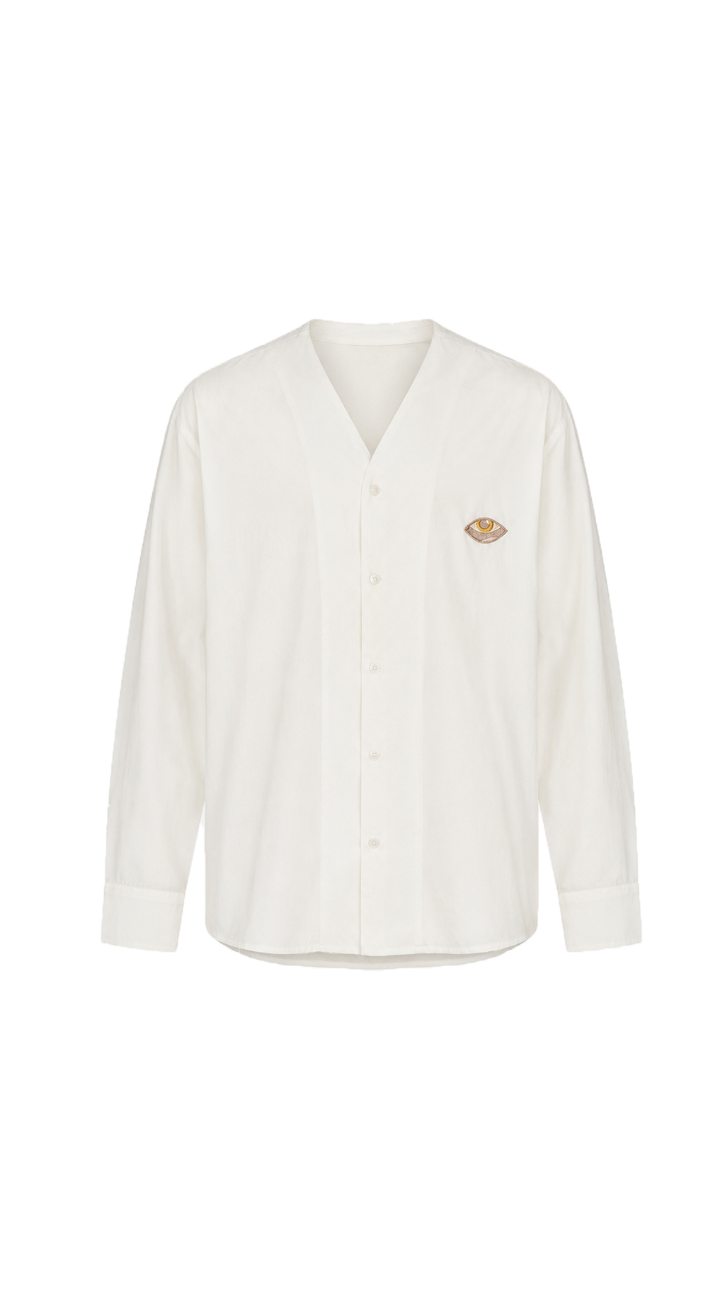 les aristochats Serengeti collarless unisex shirt in cream, front packshot