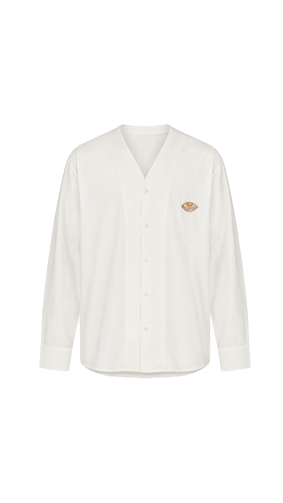 les aristochats Serengeti collarless unisex shirt in cream, front packshot
