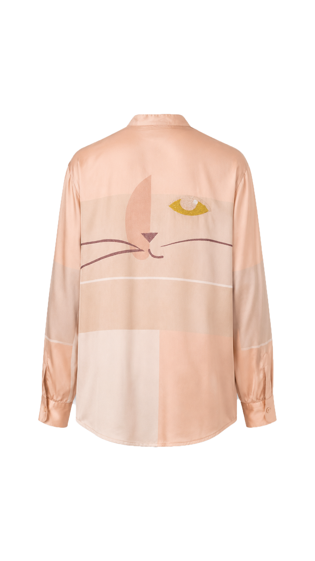 les aristochats Sphynx Mao collar unisex shirt in beige, back packshot