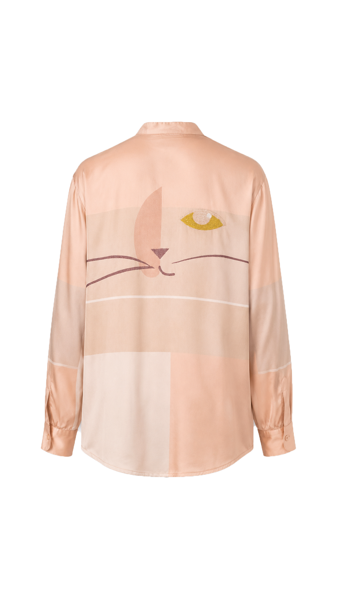 les aristochats Sphynx Mao collar unisex shirt in beige, back packshot