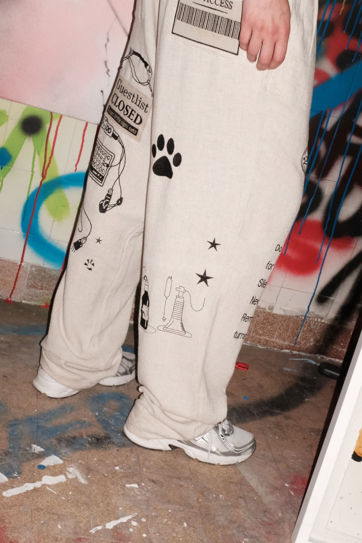 les aristochats Serengeti natural eco cotton pants, back view
